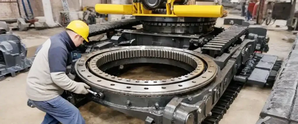 For a 12-ton excavator, selecting a double row ball slewing bearing reduces inclination risk by 30% compared to a single row design.”