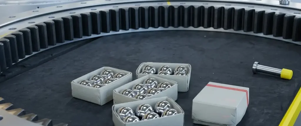 What do slewing rings reduce friction?