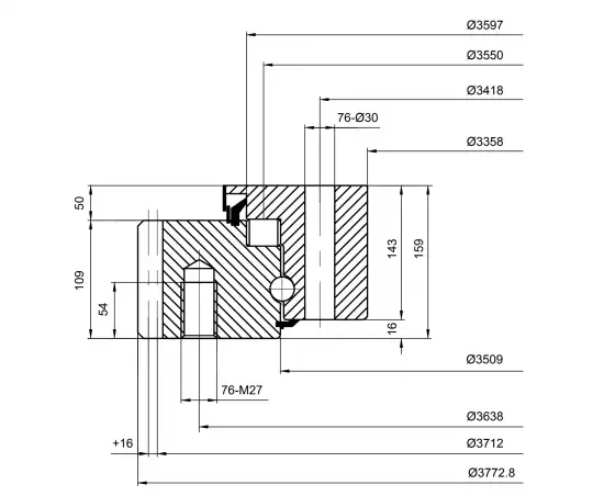 121 32 3550 990 41 1502 Slewing Bearing